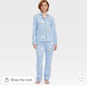 Roller Rabbit x Target Blue Floral Vines Pajama Set XXS NWT